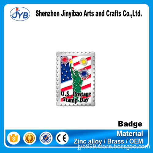 Hot selling cheap custom metal badges zinc alloy metal soft enamel pin badge making